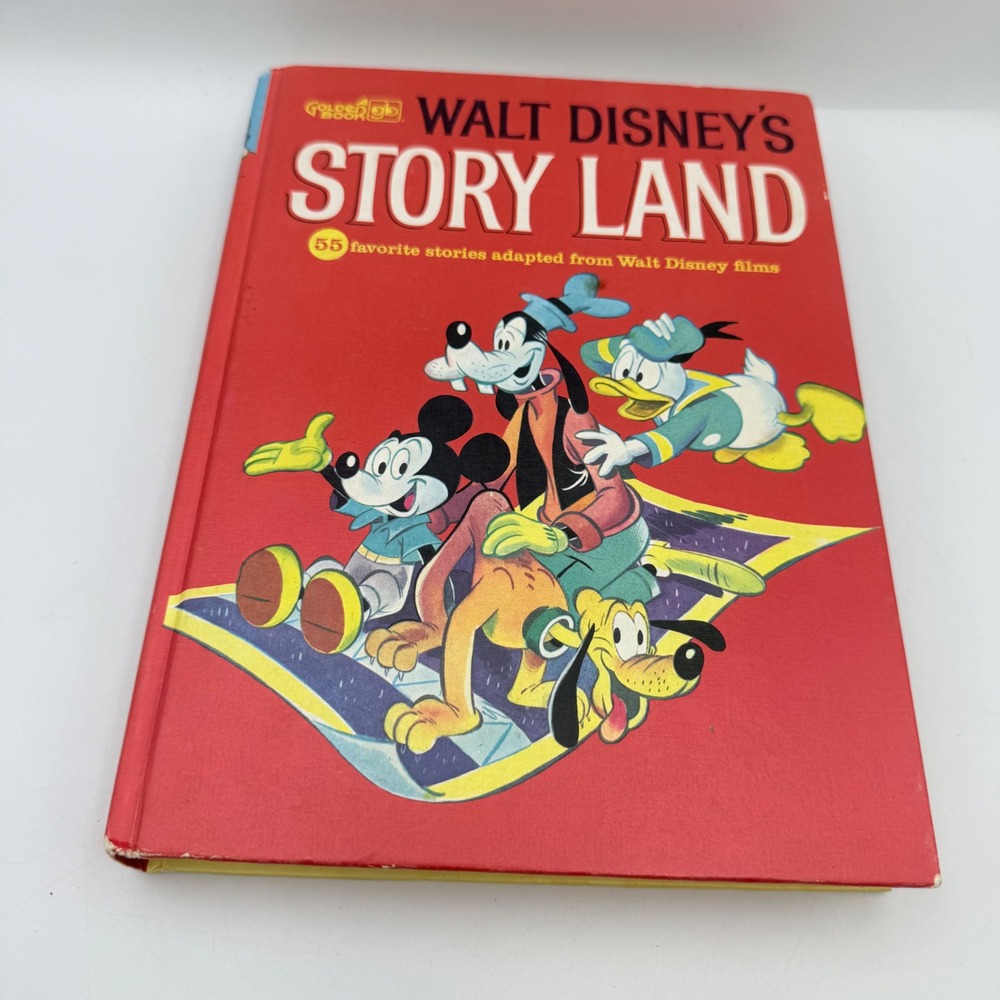 Walt Disney's Story Land Golden Book 55 Stories Hardcover 1980s Mickey Mouse
